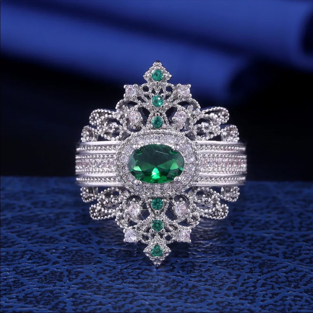 New 925 Sterling Silver Sapphire Ring - Picture 2 of 6
